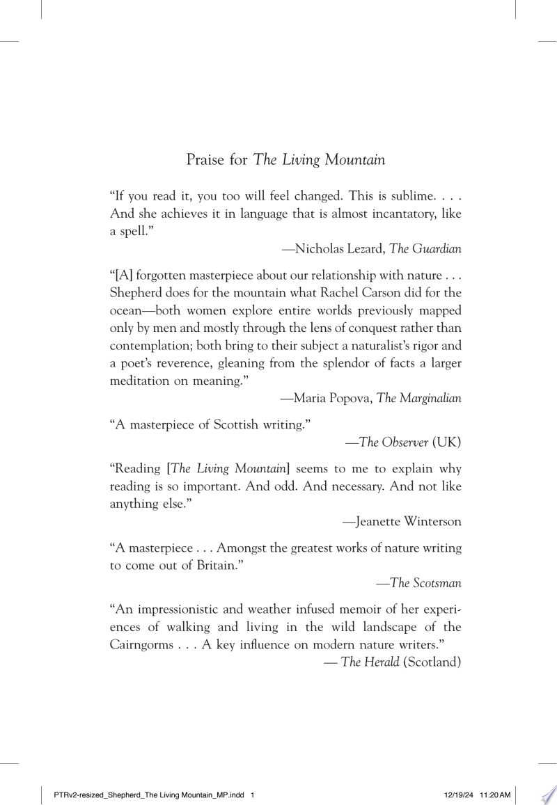 Cover of The Living Mountain