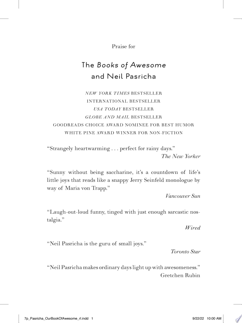 Cover of Our Book of Awesome