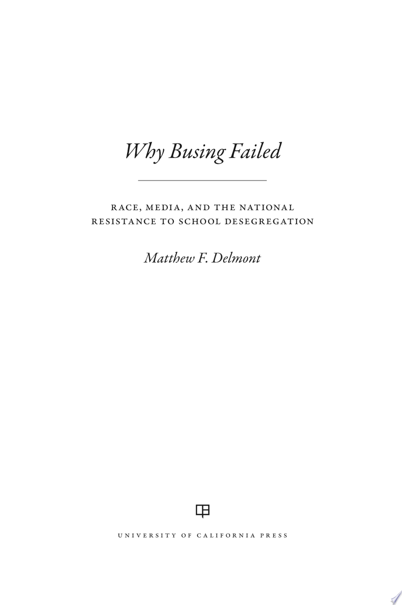 Cover of Why Busing Failed