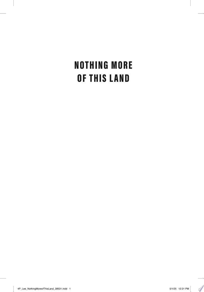 Cover of Nothing More of This Land
