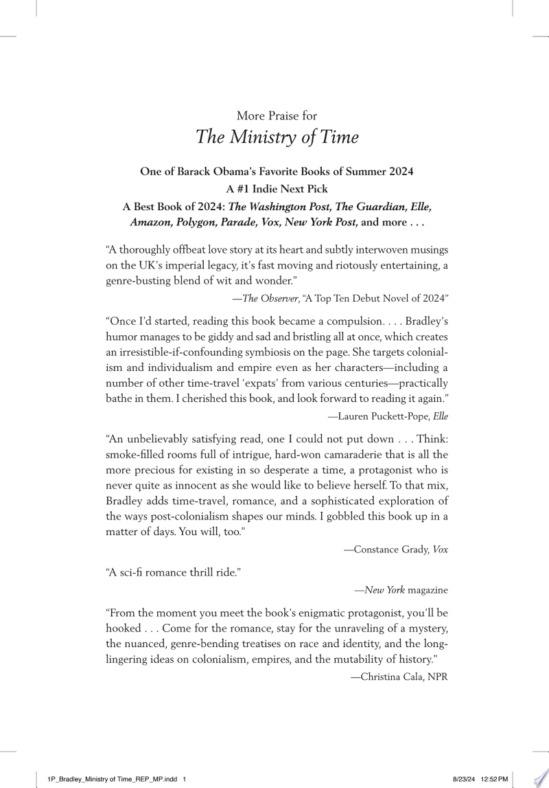Cover of The Ministry of Time