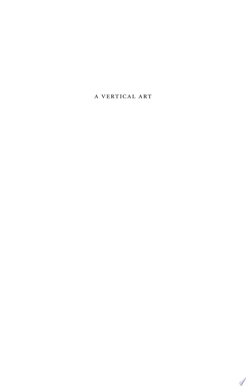 Cover of A Vertical Art